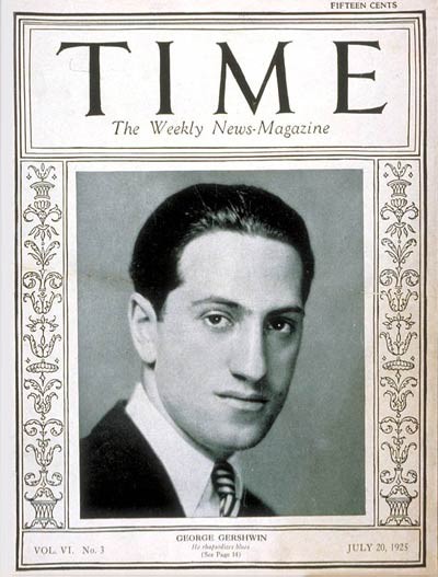 George Gershwin featured on Time Magazine cover