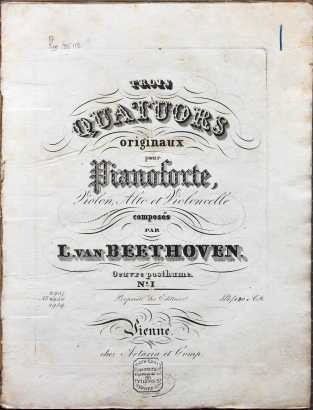 Beethoven's Piano Quartets WoO36 title page