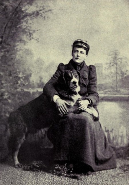 Ethel Smyth with her dog Marco