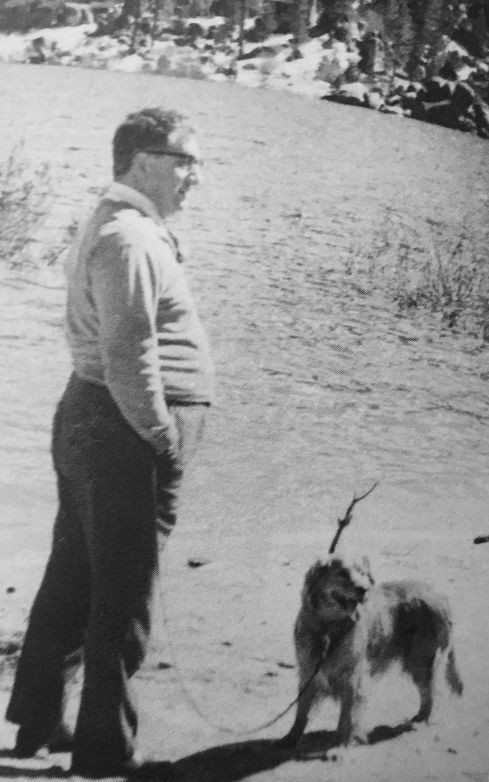 Bernard Herrmann with his dog