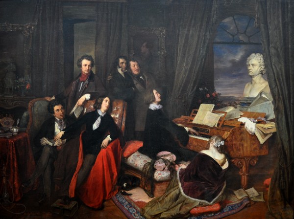 Marie d'Agoult and Liszt in portrait