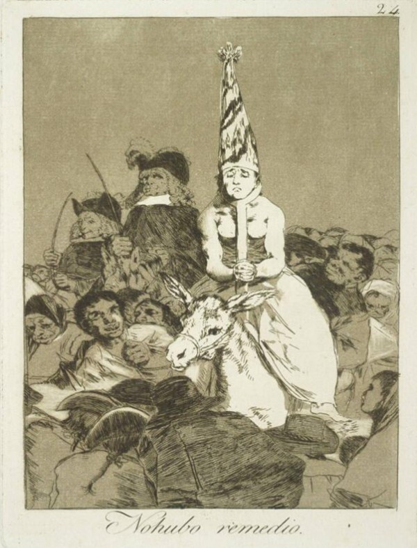 Goya: Los Caprichos, No. 24: Nohubo remedio. - Es gab kein Mittel mehr