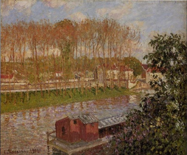 Camille Pissarro: Sunset at Moret-sur-Loing, 1901 (private collection)