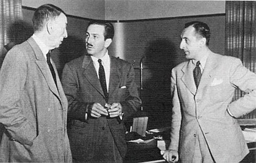 Walt Disney, middle, with Rachmaninoff and Vladimir Horowitz in 1942