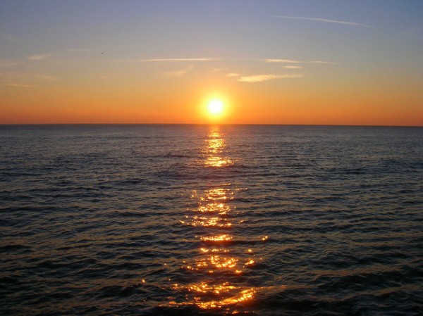 The Setting Sun from Saltdean Beach, 2007 (Photo by Simon Carey)