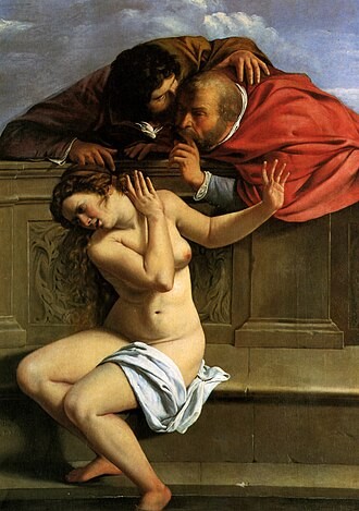 Artemisia Gentileschi: Susanna and the Elders, ca. 1610 (Pommersfelden: Schönborn Collection)