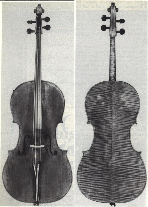 The Duport Strad (These photos were published in the October 1988 issue of The Strad in an article by Edward Sainati about 19th-century French cellist August Franchomme)