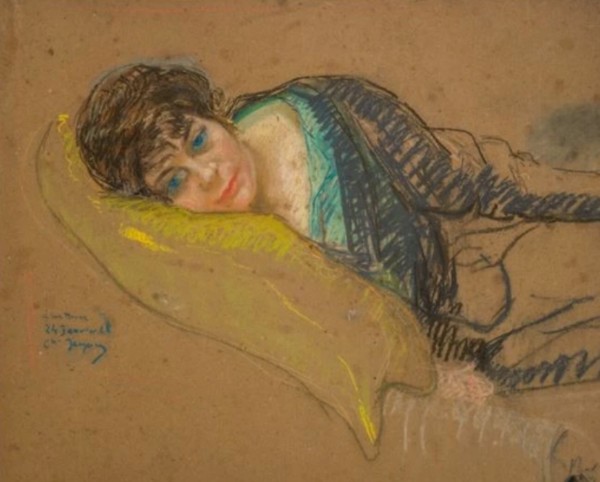 Portrait of Hélène Jourdan-Morhange by her husband Jacques