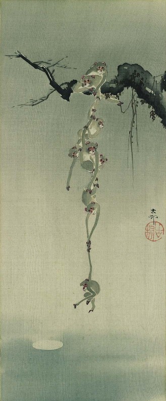 Koson: Monkeys Reaching for the Moon (MFA Boston)