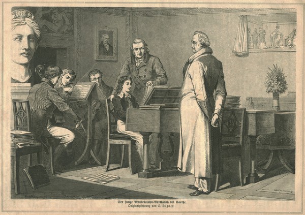 Mendelssohn playing for Goethe