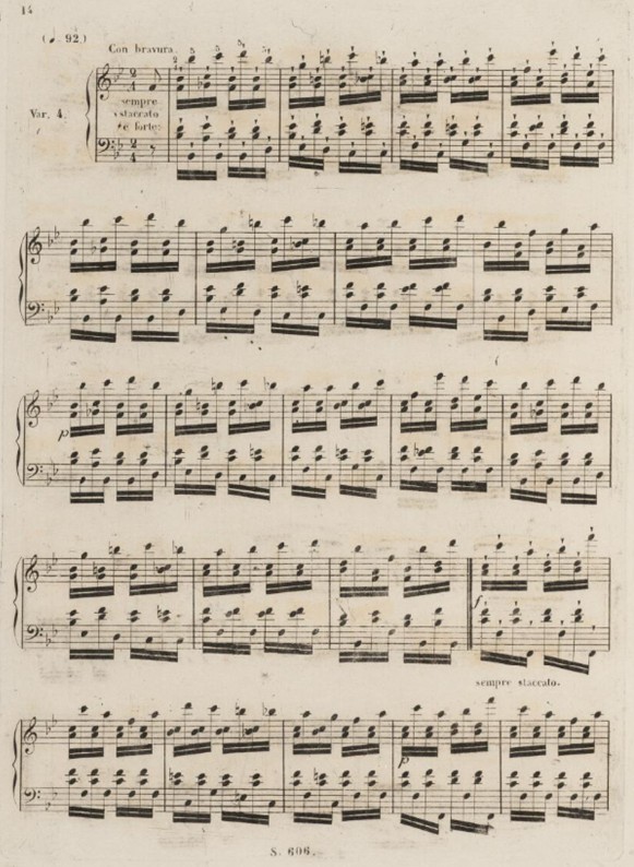 Chopin: Variations On “Là Ci Darem La Mano” In B flat Major, Op. 2: IV: Con bravura (published version), Paris: Schoeneberger, early 1840 (Houghton Library, Harvard University)