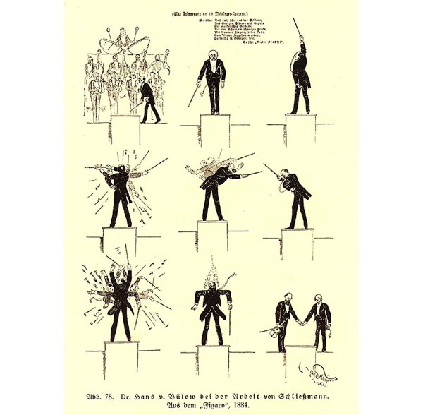 Hans Schließmann: Hans von Bülow conducting, 1884. (Figaro)