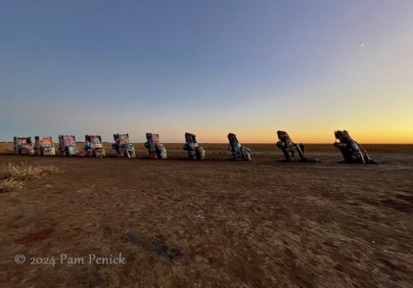 Cadillac Ranch Sunset (photo by Pam Penick)