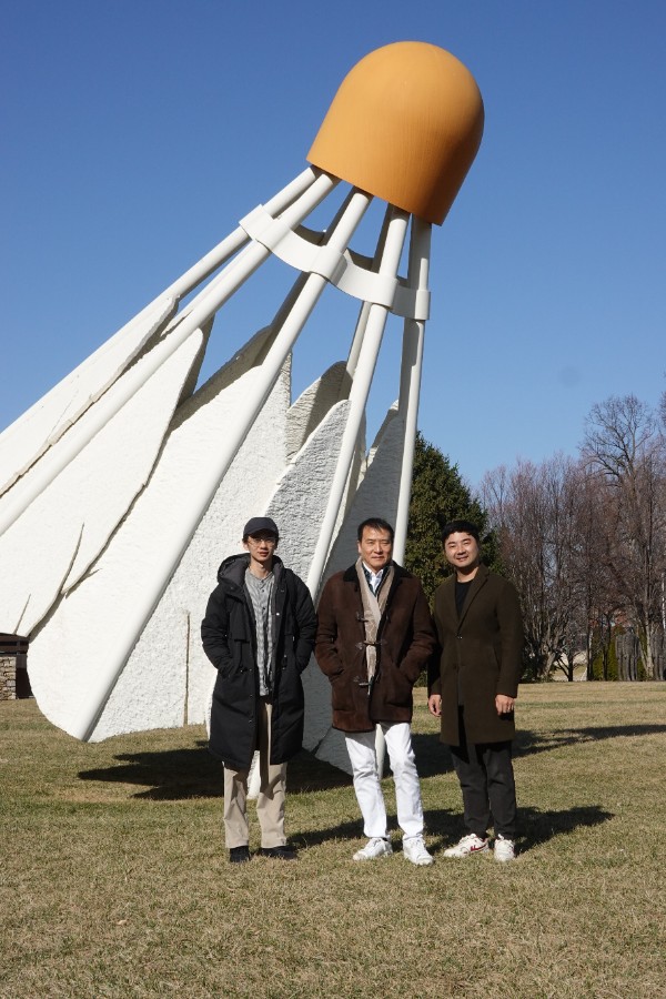 Composers on tour, from L to R Yu Pengfei, Ye Xiaogang, Shen Yiwen in Kansas City