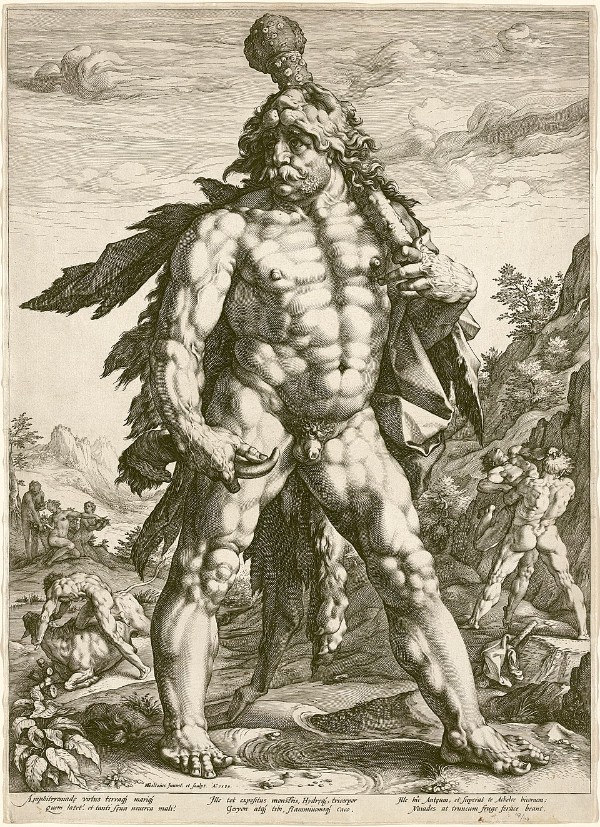 Hendrik Goltzius: The Giant Hercules, 1589 (Washington: The National Gallery of Art)