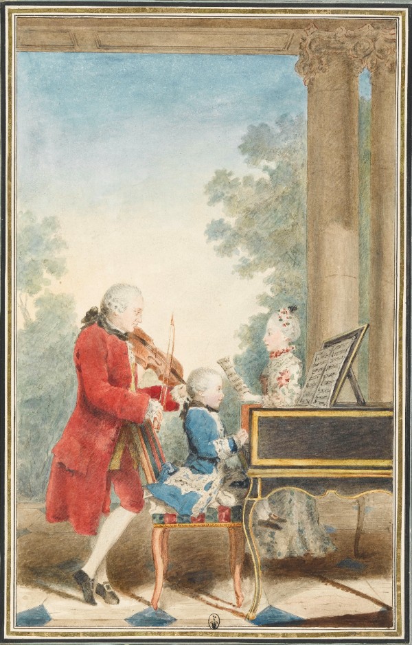Leopold Mozart and his kids on tour