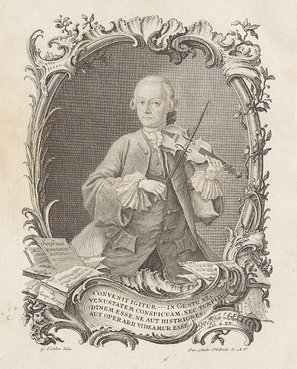 Leopold Mozart's violin method illustration