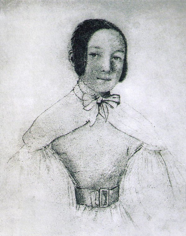 Maria Wodzińska self-portrait in the 1830s