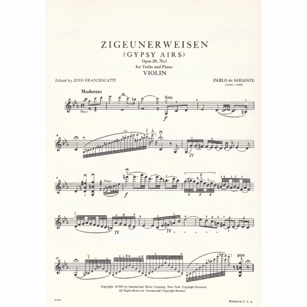 Pablo de Sarasate's Zigeunerweisen
