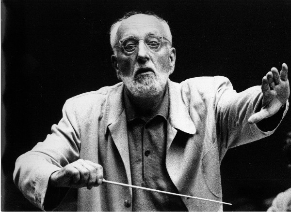 Ernest Ansermet in rehearsal, 1961 (Archives Lucerne Festival)
