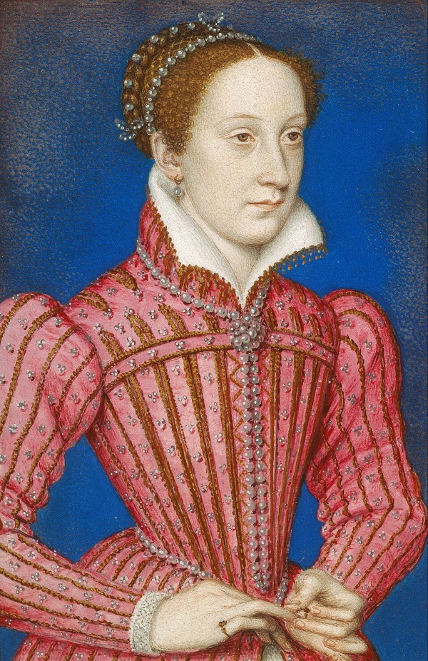 François Clouet: Mary Queen of Scots, age 17, ca 1560 (Royal Collection)