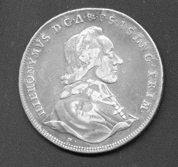 Hieronymus von Colloredo coin in 1780