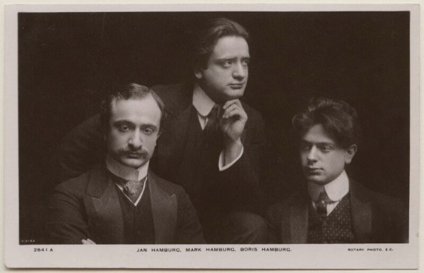 Ernest Walter Histed: Jan Hambourg, Mark Hambourg, and Boris Hambourg, 1909 (National Portrait Gallery)
