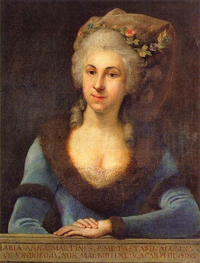 Anton von Maron: Marianna Martines, ca 1780 (Mariahilf, Austria: Haydn Haus)
