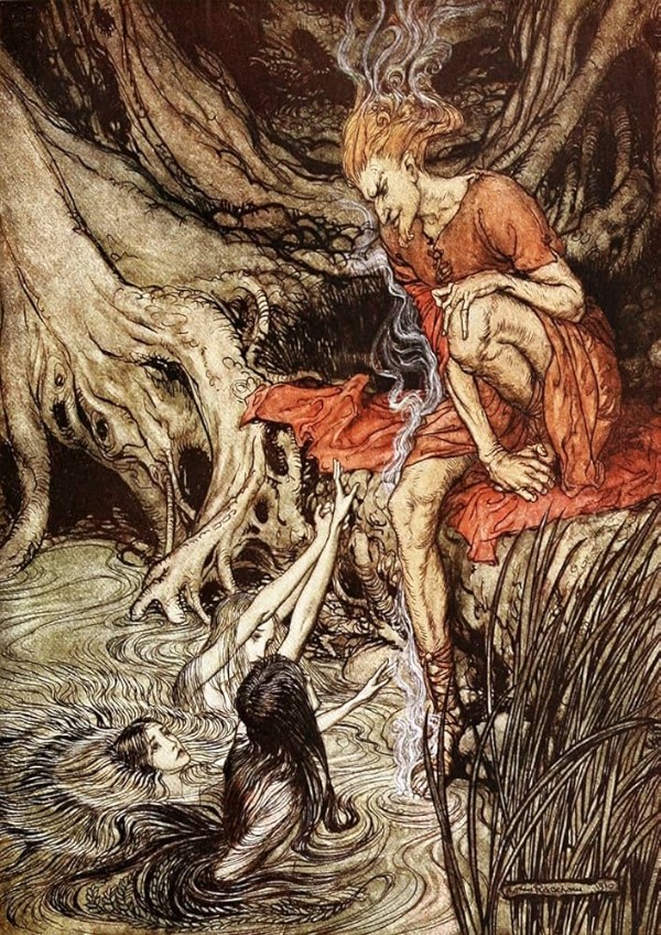 Rackham: The Rhine Maidens appeal to Loge