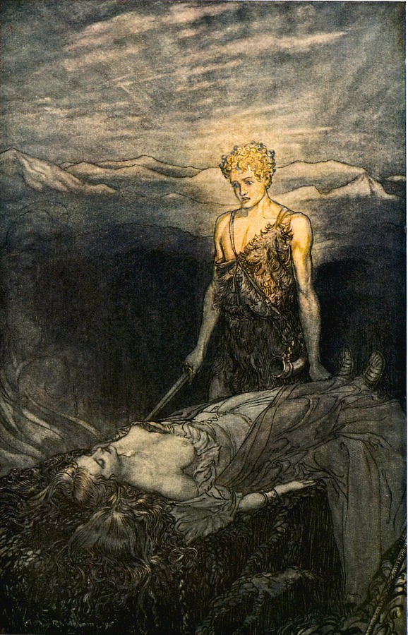 Rackham: Siegfried discovers Brünnhilde