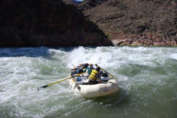 Running Crystal Rapid in the Grand Canyon (photo by Bradley Ilg)