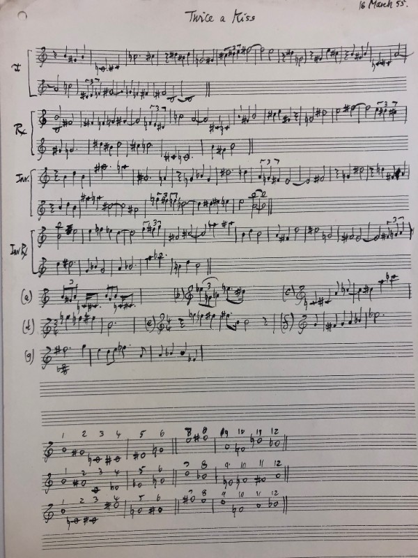 Peter Tranchell's Twice a Kiss music score