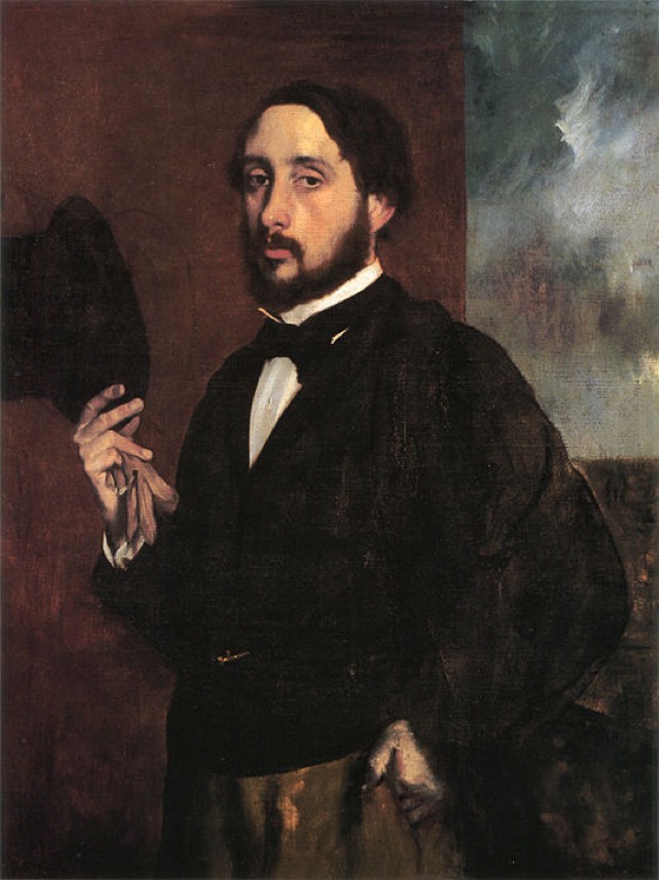 Edgar Degas: Self-portrait, ca 1863 (Lisbon : Calouste Gulbenkian Museum)