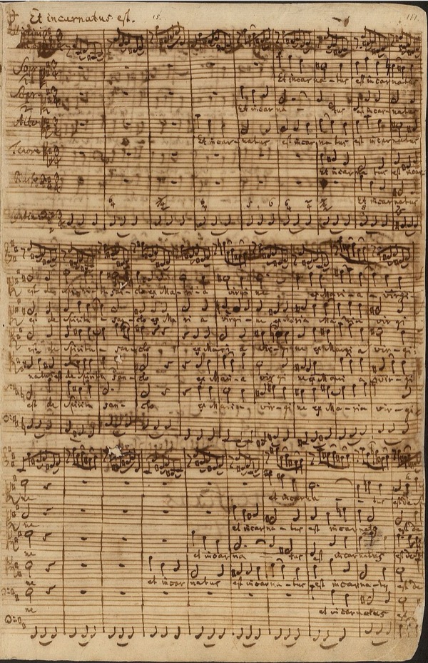 Bach, Mass in B minor, BWV 232: Et incarnatus est (autograph manuscript)
