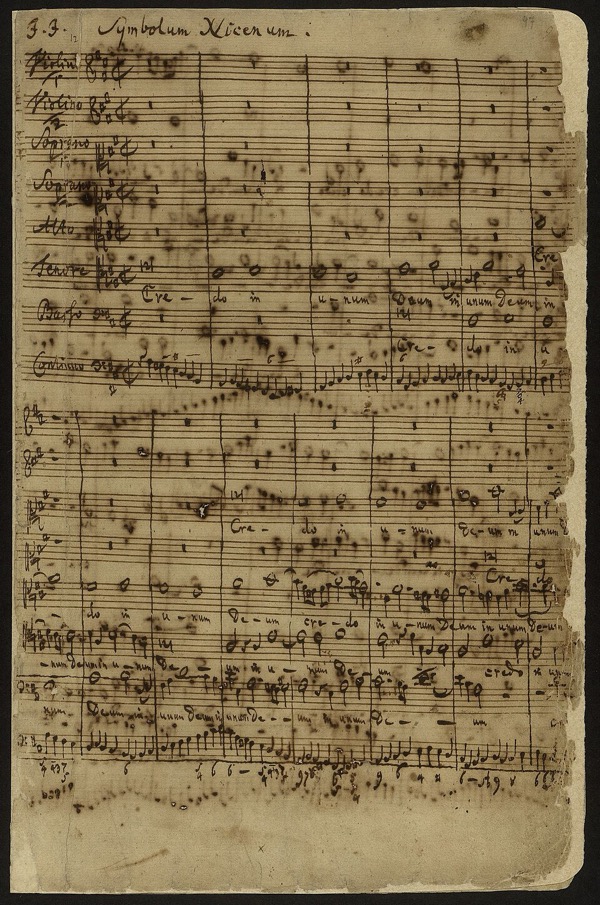 Bach, Mass in B minor, BWV 232: Credo (autograph manuscript)