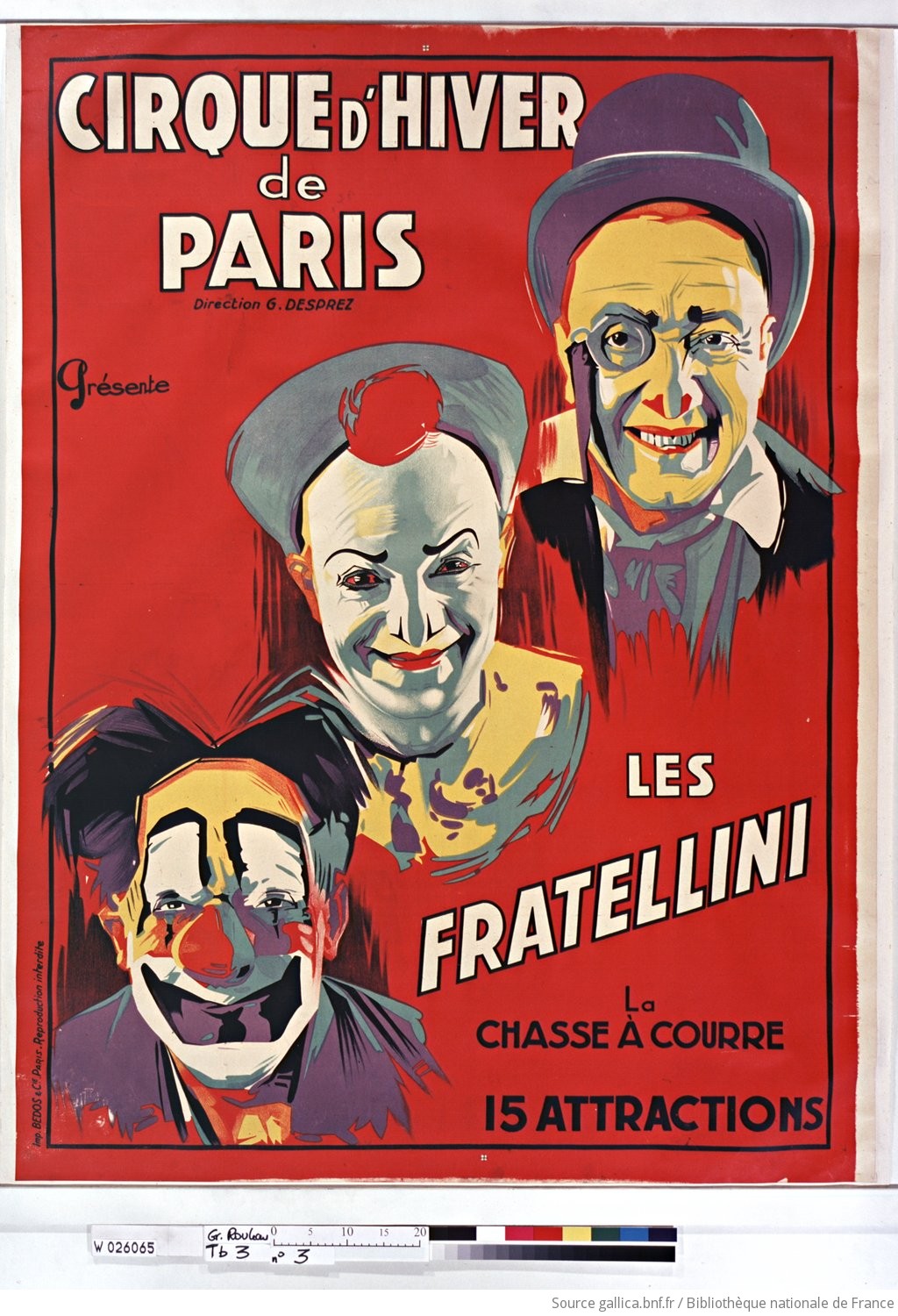Cirque d'Hiver de Paris présente les Fratellini. La chasse à courre, 1930 (Gallica: btv1b9012056k)