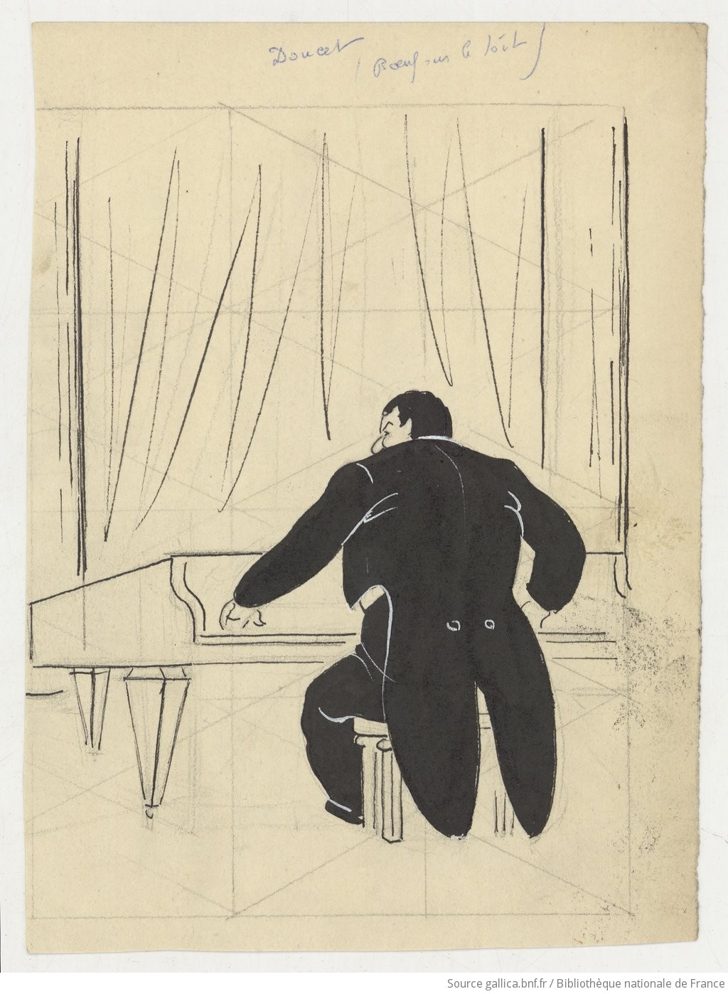 Pierre Payen: Doucet jouant au Boeuf sur le toit, ca 1922–1930 (Gallica: btv1b53180272h)