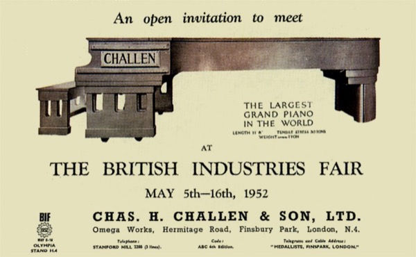 Charles H. Challen Grand Piano