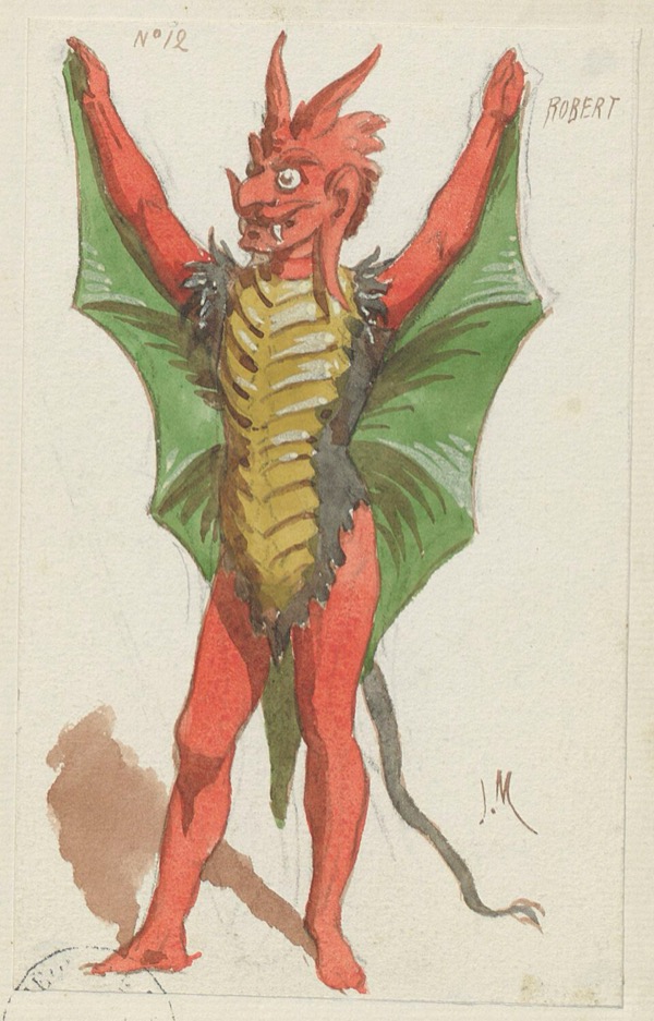 Jules Marre: Robert le diable: a devil's costume, 1831