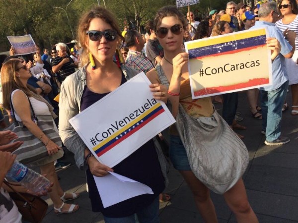 Gabriela Montero at a protest march