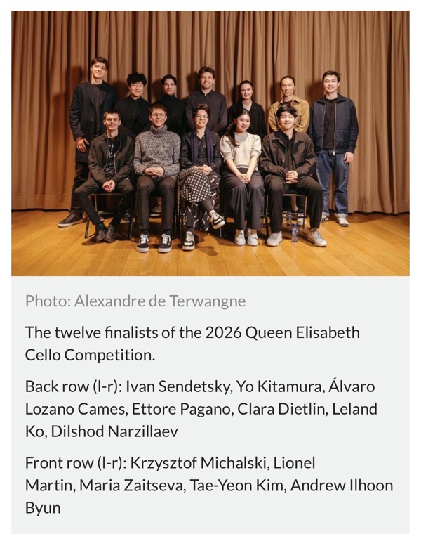 Queen Elisabeth Competition for Cello 2026