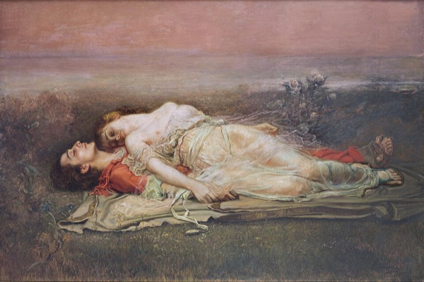 Rogelio de Egusquiza: Tristán e Isolda (Mort) / La mort d'Isolde, 1910 (Bilbao Fine Arts Museum)