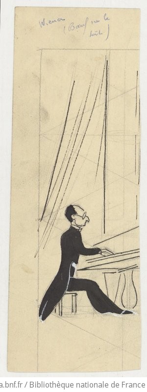 Pierre Payen: <em>Wiener jouant au Boeuf sur le toit</em>, ca 1922–1930 (Gallica: btv1b53180215c)