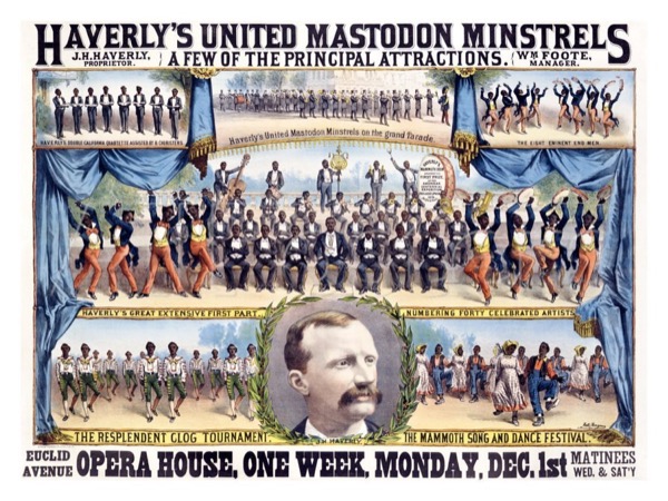 Poster for a Minstrel show, Haverly's United Mastodon Minstrels, ca 1880