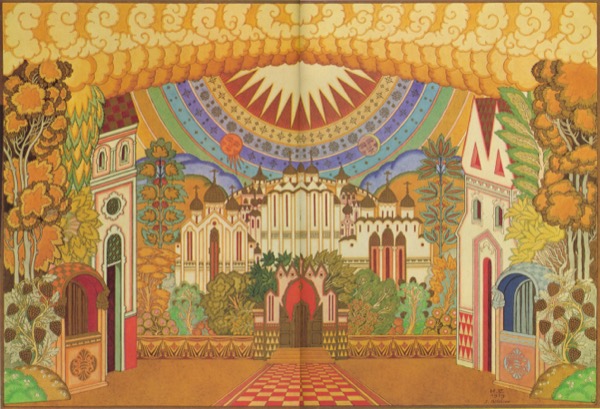 Ivan Bilibin illustration: The Invisible City of Kitezh