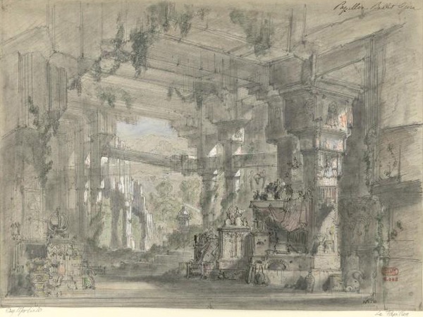 Le Papillon, 1860 stage décor