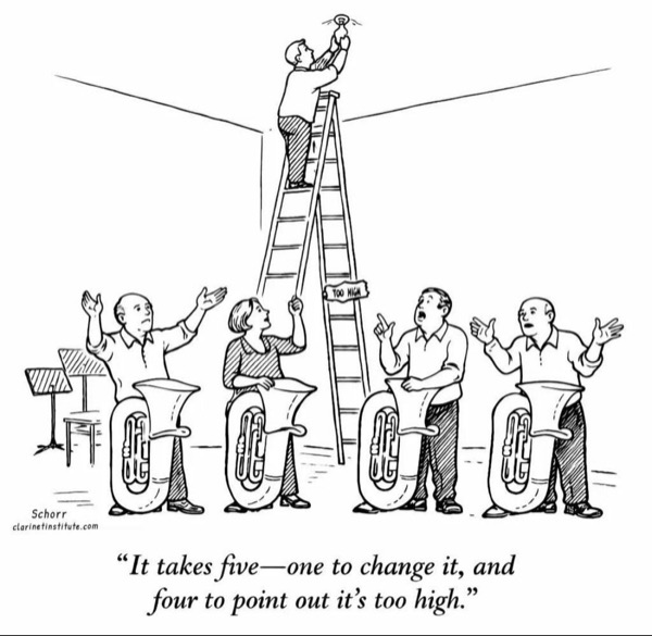 How many tuba players does it take to change a lightbulb?