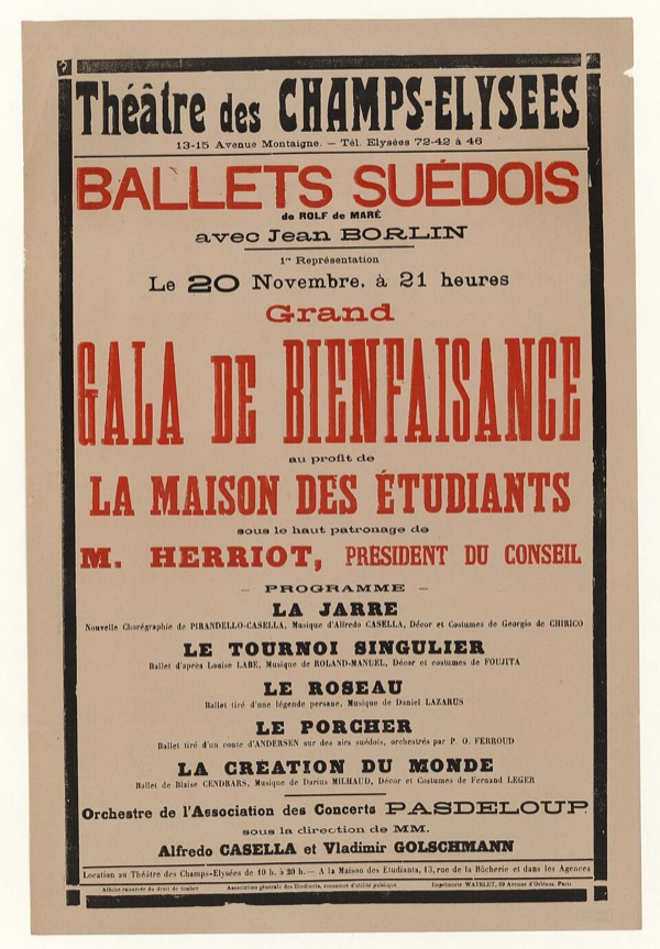 Théâtre des Champs-Élysées, Ballets Suédois