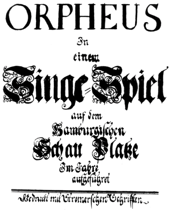 Title pages of the two historical editions of Telemann’s Orpheus