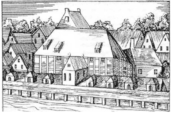 Early 18th-century engraving of the Hamburg Oper am Gänsemarkt